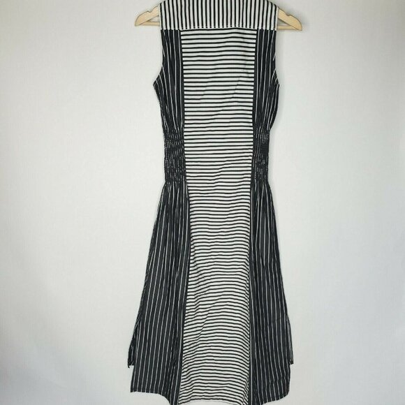 Current/Elliot Women's Size 1 Striped Dress Midi Cotton - Picture 4 of 6